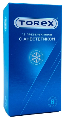 Торекс (Torex) презервативы с анестетиком, 12 шт