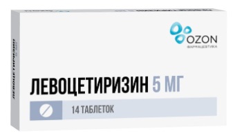 Купить левоцетиризин, таблетки, покрытые пленочной оболочкой 5мг 14шт от аллергии в Дзержинске