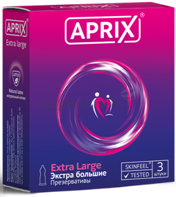 Aprix (Априкс) презервативы экстра лэдж 3шт