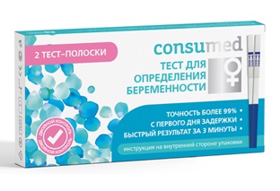 Купить тест на беременность консумед (consumed), тест-полоски 2 шт в Дзержинске