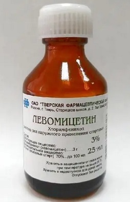 Купить левомицетин, раствор для наружного применения спиртовой 3%, флакон 25мл в Дзержинске