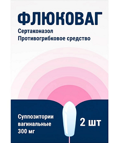 Флюковаг, суппозитории вагинальные 300мг, 2 шт