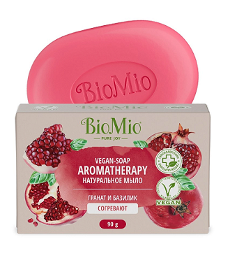 BioMio (БиоМио) Bio-Soap Aromatherapy мыло натуральное гранат и эфирное масло базилика 90 гр