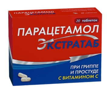 Купить парацетамол экстратаб, таблетки 500мг+150мг, 20 шт в Дзержинске