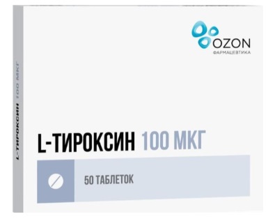 Купить l-тироксин, таблетки 100мкг, 50 шт в Дзержинске