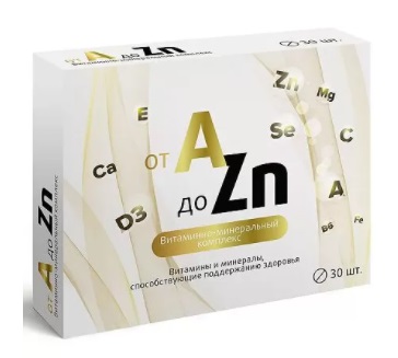 Купить витаминный комплекс a-zn, таблетки 743мг, 30 шт бад в Дзержинске