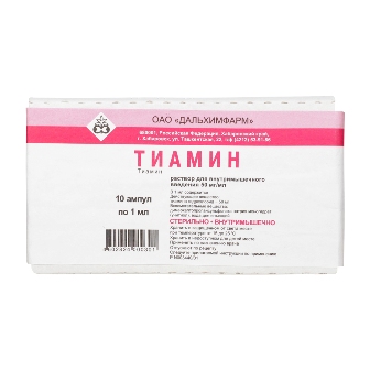 Тиамин, раствор для внутримышечного введения 50мг/мл, ампулы 1мл, 10 шт