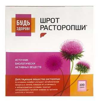 Расторопша шрот Будь Здоров! порошок 100г БАД