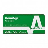 Купить фенибут-акрихин, таблетки 250мг, 20 шт в Дзержинске