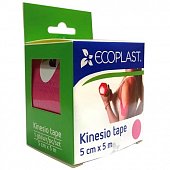 Купить ecoplast лента фиксирующая кензио тейп 5см х 5м розовый в Дзержинске