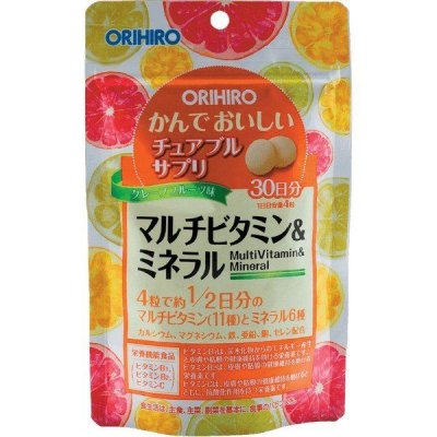 Купить orihiro (орихино), мультивитамины и минералы со вкусом тропических фруктов, таблетки массой 500мг, 120 шт бад в Дзержинске