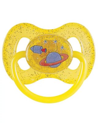 Купить canpol (канпол) пустышка круглая латексная 6-18 месяцев space желтая 1 шт в Дзержинске