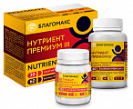 Купить благомакс нутриент премиум iii набор капсула 1 мультивитамины и минералы 30шт + капсула 2 баланс пребиотик пищевые волокна био-с 30шт бад в Дзержинске