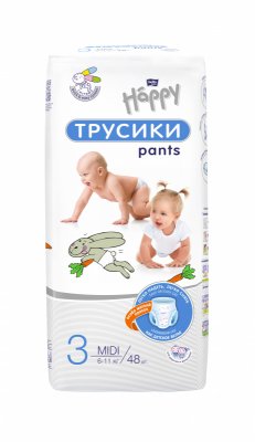 Купить bella baby happy (белла) подгузники-трусики 3 миди 6-11кг 48 шт в Дзержинске
