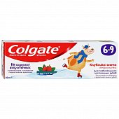 Купить колгейт (colgate) зубная паста детская с фтором с 6-9 лет вкус клубника-мята, 60мл в Дзержинске