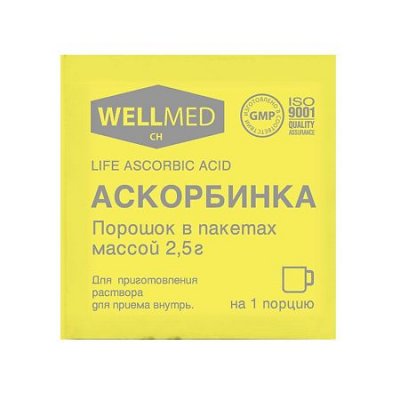 Купить аскорбинка, life ascorbic acid порошок в пакетиках по 2,5г, 1 шт бад в Дзержинске