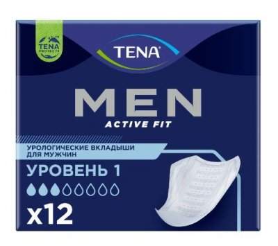Купить tena (тена) прокладки, men active fit уровень 1, 12 шт в Дзержинске