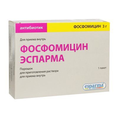 Купить фосфомицин-эспарма, порошок для приготовления раствора для приёма внутрь 3г, пакетик 8г в Дзержинске