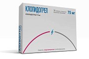 Купить клопидогрел, таблетки, покрытые пленочной оболочкой 75мг, 30 шт в Дзержинске