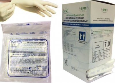 Купить перчатки sfm хирургические стерильные латексные опудренные текстурир размер 7, 50 пар в Дзержинске