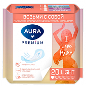 Купить aura premium (аура премиум) прокладки ежедневные ультратонкие light 20шт в индивидуальной упаковке в Дзержинске