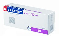 Купить экватор, таблетки 5мг+20мг, 30 шт в Дзержинске