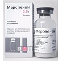 Купить меропенем, порошок для приготовления раствора для внутривенного введения 500мг, флакон в Дзержинске