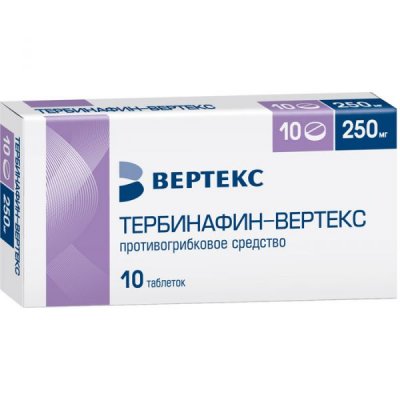 Купить тербинафин-вертекс, таблетки 250мг, 10 шт в Дзержинске