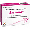 Купить джейна, таблетки, покрытые пленочной оболочкой 3мг+0,02мг, 28 шт в Дзержинске