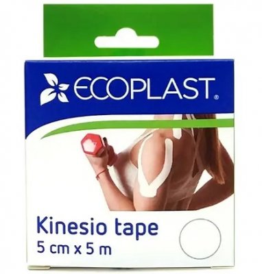 Купить ecoplast лента фиксирующая кензио тейп 5см х 5м белый в Дзержинске