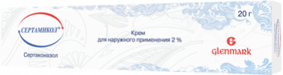 Купить сертамикол, крем 2% 20г (гленмарк, индия) в Дзержинске