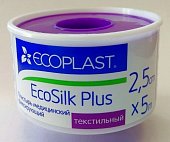 Купить ecoplast ecosilk plus медицинский фиксирующий текстильный 2,5см х 5м в Дзержинске