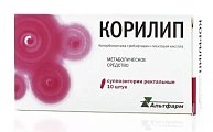 Купить корилип, суппозитории ректальные 25мг+2мг+12мг, 10 шт в Дзержинске