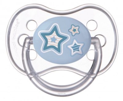 Купить canpol (канпол) пустышка круглая силиконовая 6-18 месяцев newborn baby голубая 1 шт в Дзержинске