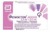 Купить фемостон мини, таблетки, покрытые пленочной оболочкой 2,5мг+0,5мг, 84 шт в Дзержинске