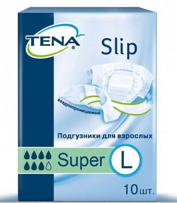 Купить tena slip super (тена) подгузники  размер l, 10 шт в Дзержинске
