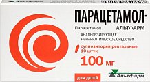 Купить парацетамол-альтфарм, суппозитории ректальные 100мг, 10 шт в Дзержинске