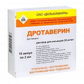 Купить дротаверин, раствор для внутривенного и внутримышечного введения 20мг/мл, ампулы 2мл, 10 шт в Дзержинске