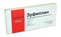 Купить эуфиллин, раствор для внутривенного введения 24мг/мл, ампулы 10мл, 10 шт в Дзержинске