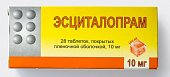 Купить эсциталопрам, таблетки, покрытые пленочной оболочкой 10мг, 28 шт в Дзержинске