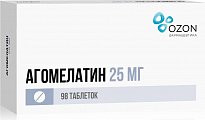 Купить агомелатин, таблетки, покрытые пленочной оболочкой 25мг, 98 шт в Дзержинске