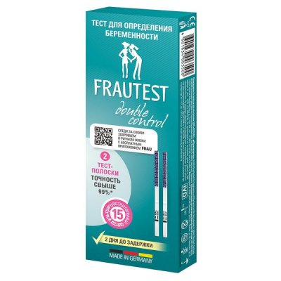 Купить тест для определения беременности frautest (фраутест) double control, 2 шт в Дзержинске