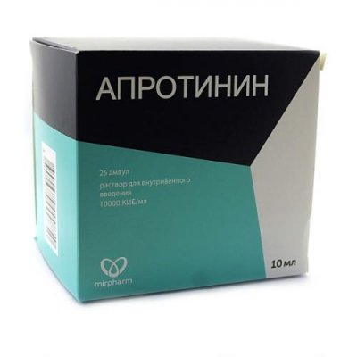 Купить апротинин, раствор для внутривенного введения 10000кие/мл, ампулы 10мл, 25 шт в Дзержинске