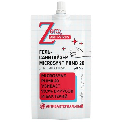 Купить зеро анти-вирус гель-санитайзер для лица и рук антибактериальный, 100мл в Дзержинске