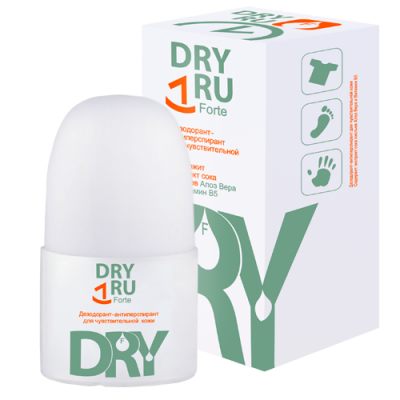 Купить драй ру (dry ru) форте дезодорант антиперспирант для чувствительной кожи, 50мл в Дзержинске
