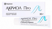 Купить акриол про, крем для местного и наружного применения 2,5%+2,5%, туба 30г в Дзержинске