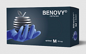 Купить перчатки benovy нитриловые нестерильные неопудренные текстурированные на пальцах размер м 50 пар, сиренево-голубые в Дзержинске