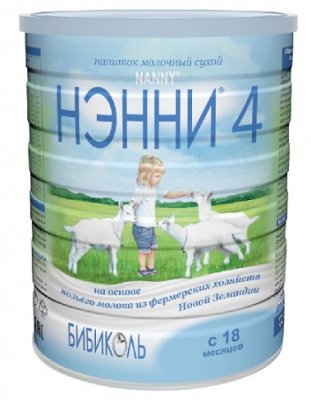 Купить нэнни 4 смесь на основе натурального козьего молока с пребиотиками с 18 месяцев, 800г в Дзержинске