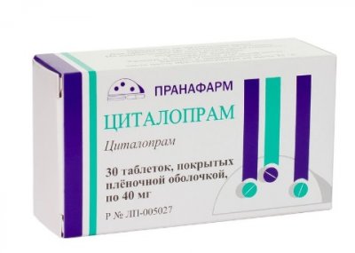 Купить циталопрам, таблетки, покрытые пленочной оболочкой 40мг, 30 шт в Дзержинске
