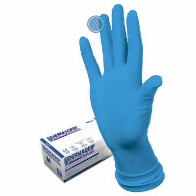 Купить перчатки dermagrip high risk powder free, п/проч.син.р.l №25 пар в Дзержинске